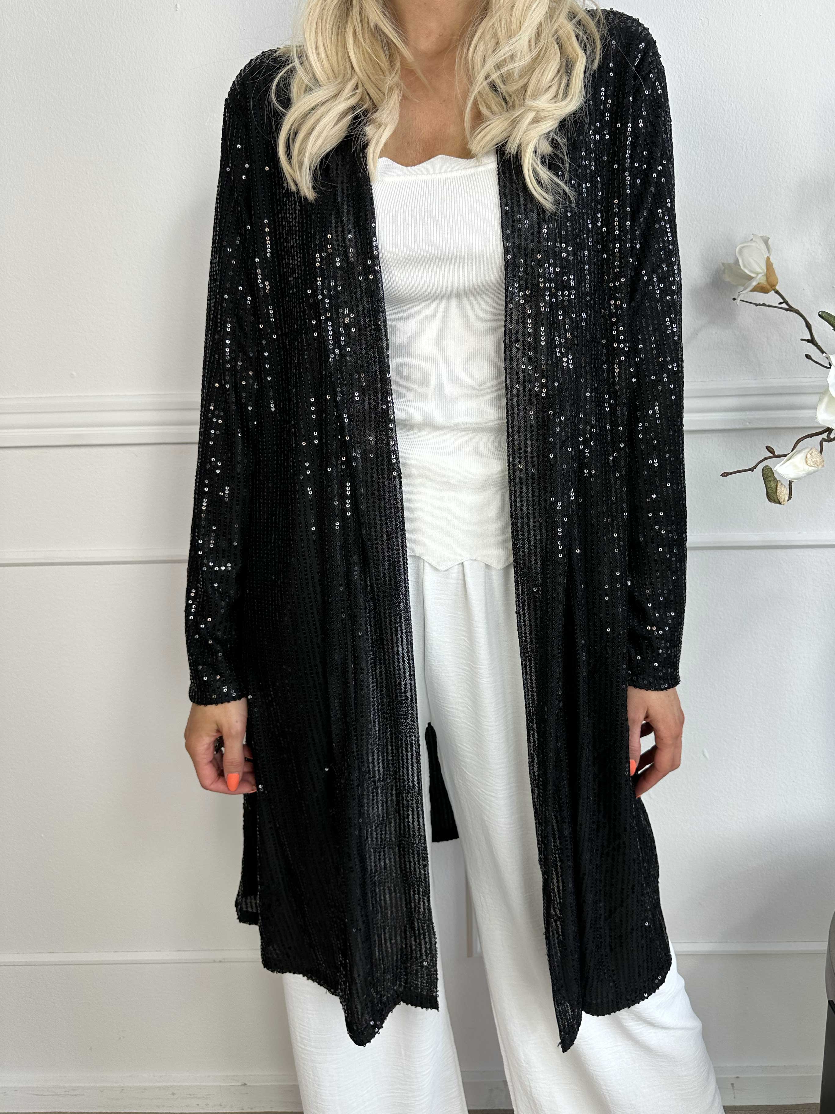 Rosa Glitter - Kofta med paljetter